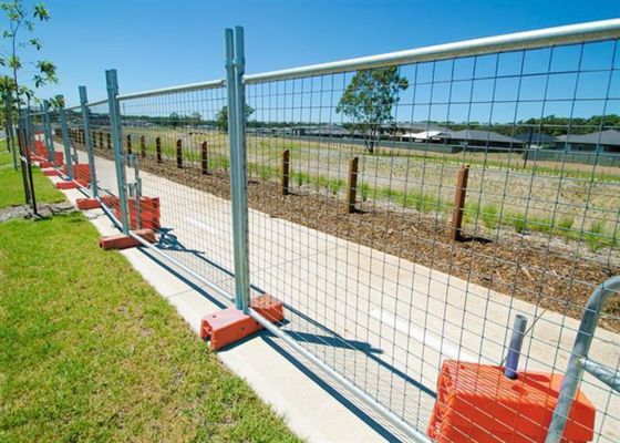 PVC Coated Temporary Perimeter Fence  50x100mm Mesh Hole for Construction