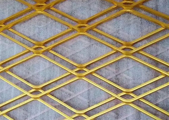 粉の上塗を施してあるダイヤモンドの穴ISOはプラットホームのステップ梯子のための金属線の網を拡大した